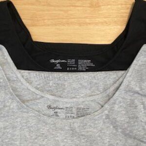 Bestform Tank Style Bra ~ Cotton ~ Wireless ~ Size 48 ~ Two Pk | Grey and Black